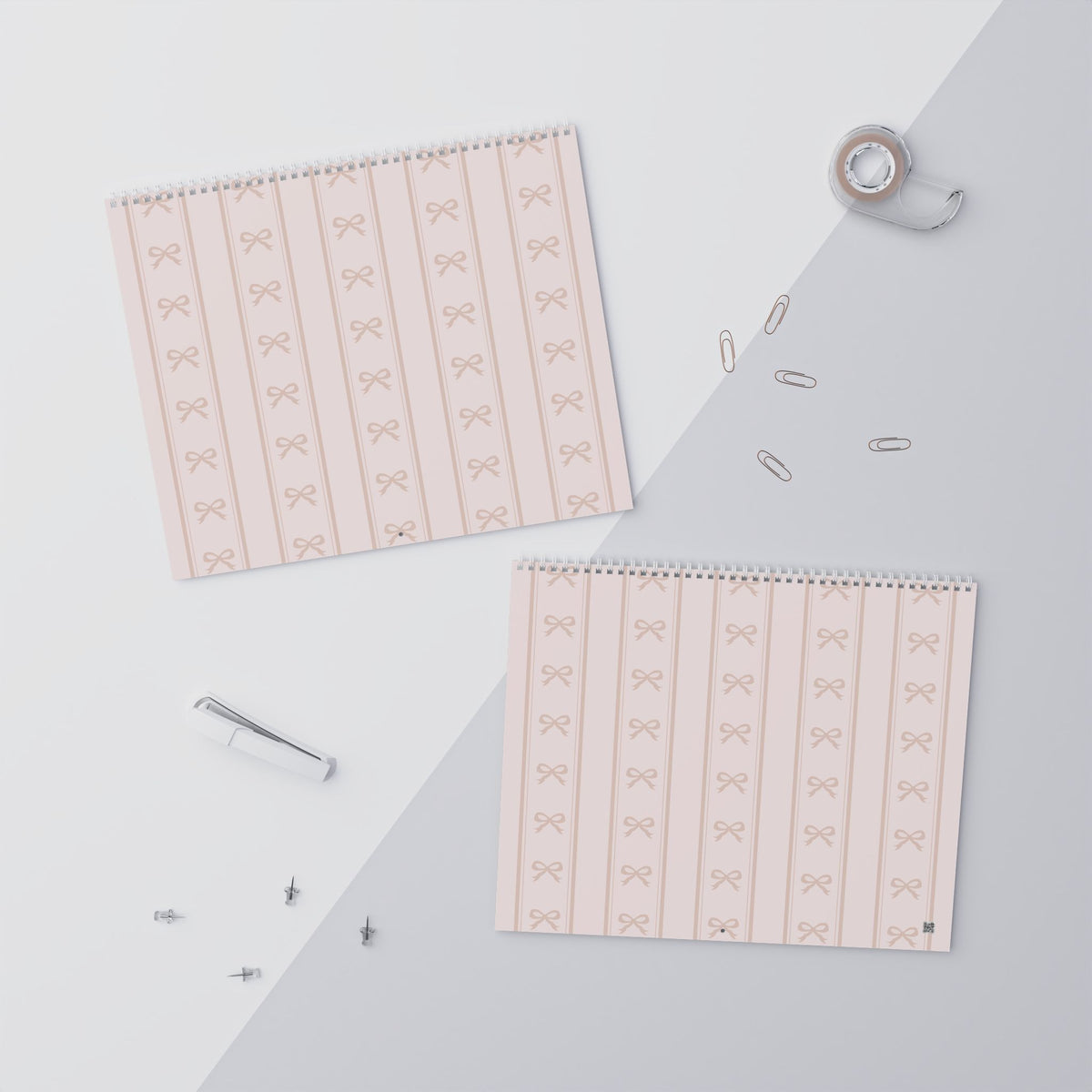 2027 Pink Script Wall Calendar — Elegant Monthly Planner with Handwritten Month Names